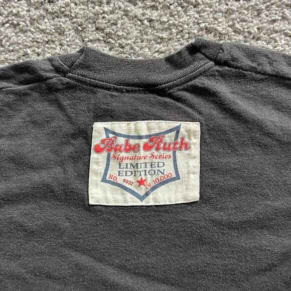 Vintage 1994 The Babe Ruth Signature Series T Shirt Limited Edition Black Sz L - Picture 5 of 10